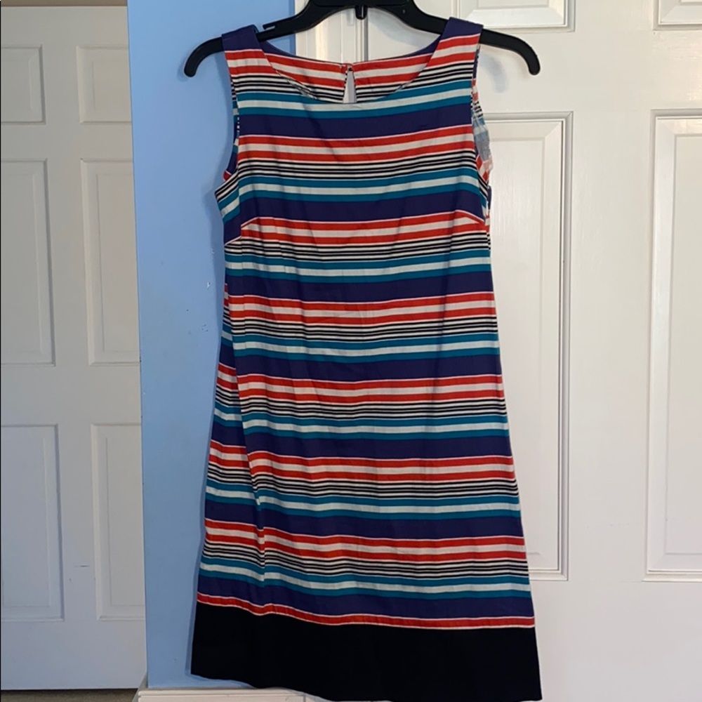 Striped sleeveless shift dress
